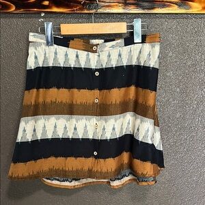 The Black Market Button-Front Skirt